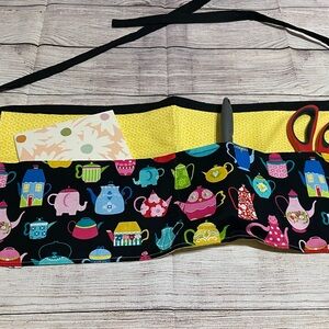 Colorful Teapot Print Apron